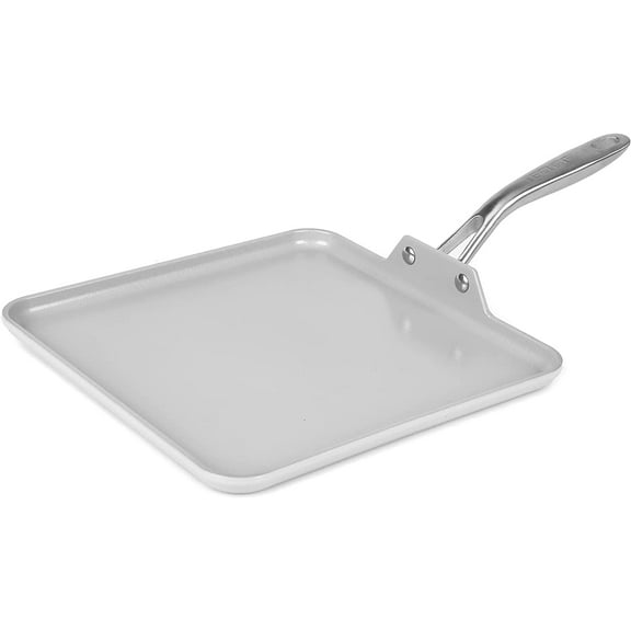 TECHEF - CeraTerra Ceramic Nonstick Square Griddle Pan, Oven & Dishwasher Safe, Made in Korea