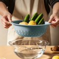 thumbnail image 5 of YardChic Plastic Food Strainer, Double Layer Deepened Thick Drain Basket, Fast Draining Holes Sturdy Multifunctional Washing Organizer for Fruits, Vegetables, Pasta, Kitchen, 5 of 5