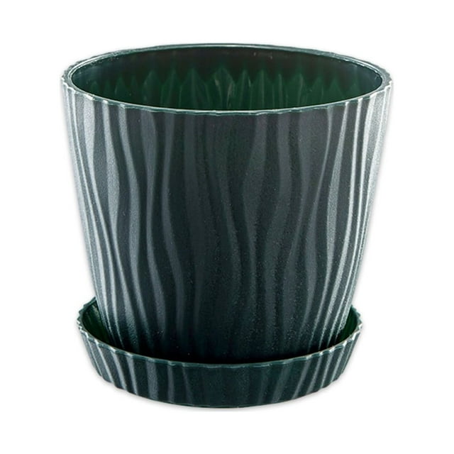 Macetas decorativas Wosthever para hierbas verduras y flores pequeñas maceta verde S con bandeja S
