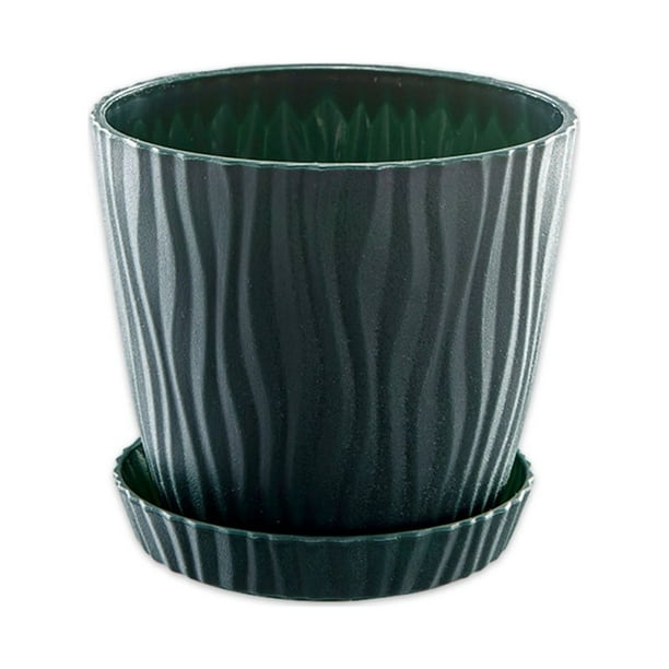 Toystoory Macetas de plástico ligeras y portátiles para interior y exterior, maceta de bonsái resistente a la intemperie, maceta verde M + Type3 NO3