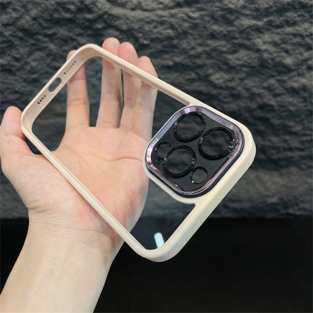 Lente de metal adecuada para carcasa de teléfono móvil iphone15 sentido avanzado Apple 14promax simple 13 succión magnética 12 funda rígida