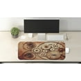 thumbnail image 2 of Vintage Computer Mouse Pad, Mechanical Clocks Details Old Rusty Look Backdrop Gears Steampunk Design, Rectangle Non-Slip Rubber Mousepad Large, 31" x 12" Gaming Size, Dark Orange Beige, by Ambesonne, 2 of 2
