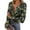 Green, variant on Womens Ribbed Knit Tunic Tops Henley Neck Long Sleeve Camo Shirts Stretch Slim Fit Pullover Tee