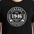 thumbnail image 3 of 1946 Birthday Vintage Birthday T-Shirt – Retro Nostalgia Theme – Milestone Birthday Celebration, 3 of 6