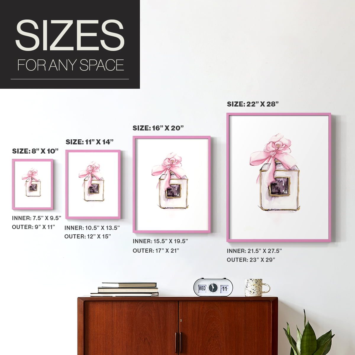 Eau De Toilette in Paper Solid Wood 8 x 10 Framed Print