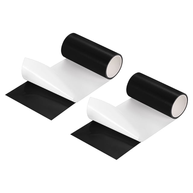 Kit de reparación de parches inflables 4" x 5 pies, cinta de reparación de parches de TPU para piscina, 2 piezas negras