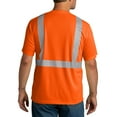 thumbnail image 5 of High Visibility Short Sleeve T-Shirts for Men Hi Vis Reflective Class 2 Mesh Tee (Safety Orange 4 Pack S), 5 of 6