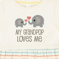 thumbnail image 4 of Inktastic My Grandpop Loves Me Elephant Girls Baby Dress, 4 of 5