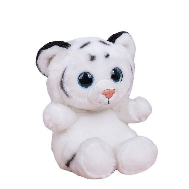 Peluche De Tigre Blanco Sentado Uni-Toys – 20 Cm De Altura, Suave Y Realista, Ideal Para Regalo O Decoración