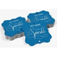 thumbnail image 4 of Inkdotpot Real Silver Foil Let Love Sparkle Wedding Tags Favor Bracket Shape Hang Pack Of 100 Paper Tags, 4 of 7