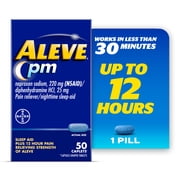 Aleve PM Pain Reliever & Nighttime Sleep Aid Caplets, 50 Count
