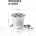 thumbnail image 2 of CHUANK Tasses K Réutilisables en Acier Inoxydable pour & K-Cups Rechargeables à Cinq Trous Dosettes Filtrantes à Café en Acier Réutilisables pour Cafetière K eurig Lot de 2 SSKCUP-2, 2 of 5