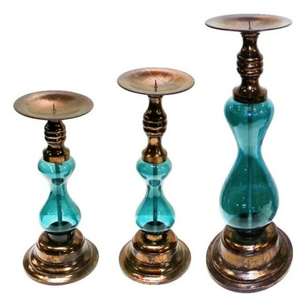 pillar candle pedestal benzara bronze holder clear glass dialog displays option button additional opens zoom