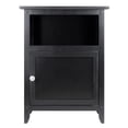 thumbnail image 5 of Pemberly Row Transitional Solid Wood End Table with Cabinet in Black, 5 of 10
