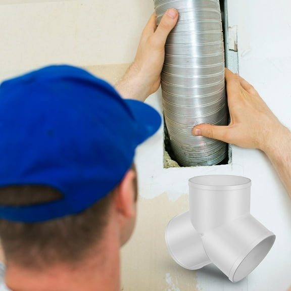 IBASETOY Y Duct Splitter Dryer Vent Connector PVC Material Tube Fittings 1 Set