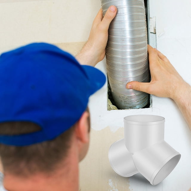 Raindrops PVC Y Type Pipe Connector for Tubing with Smooth Interior White Duct Splitter for Efficient Airflow