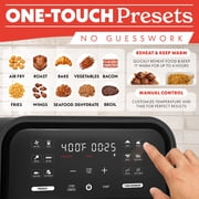 Gourmia 7-Quart Digital Air Fryer with Glass Basket and 12-One Touch Cooking Presets
