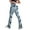 Blue, variant on Fsqjgq Flare Leggings for Women New Tie Dye Printed Yoga Pants Seamless Lift High Waisted Workout Leggings Bell Bottoms Pink S