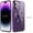 Purple, variant on Decase Clear Silicone Case for iPhone 14 Pro with Mag-safe, Slim Fit Magnetic Back Cover Soft TPU Electro-plating Bumper, Thin Cute Camera Shockproof Protective Case, Purple