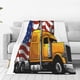 thumbnail image 1 of Balery American Truck Manta de Felpa Suave y Acogedora – Cobija de Franela Aterciopelada para Cama, Lavable y Cálida para Sofá, Mascotas, Transpirable-40"x30", 1 of 7