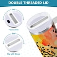 thumbnail image 3 of Yayeee 30oz Stainless Steel Tumbler with Straw and Handle Double-Wall Insulated Travel Water Bottle, Colorful Plants, 3 of 8