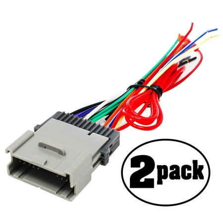 2-Pack Replacement Radio Wiring Harness for 2001 GMC ... gmc stereo wiring harness 