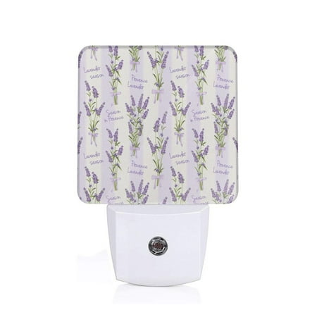 

Sigee Lavender Flowers for Night Lights Plug into Wall Dusk to Dawn Sensor Warm White Led Night Light 0.5W for Kid Hallway