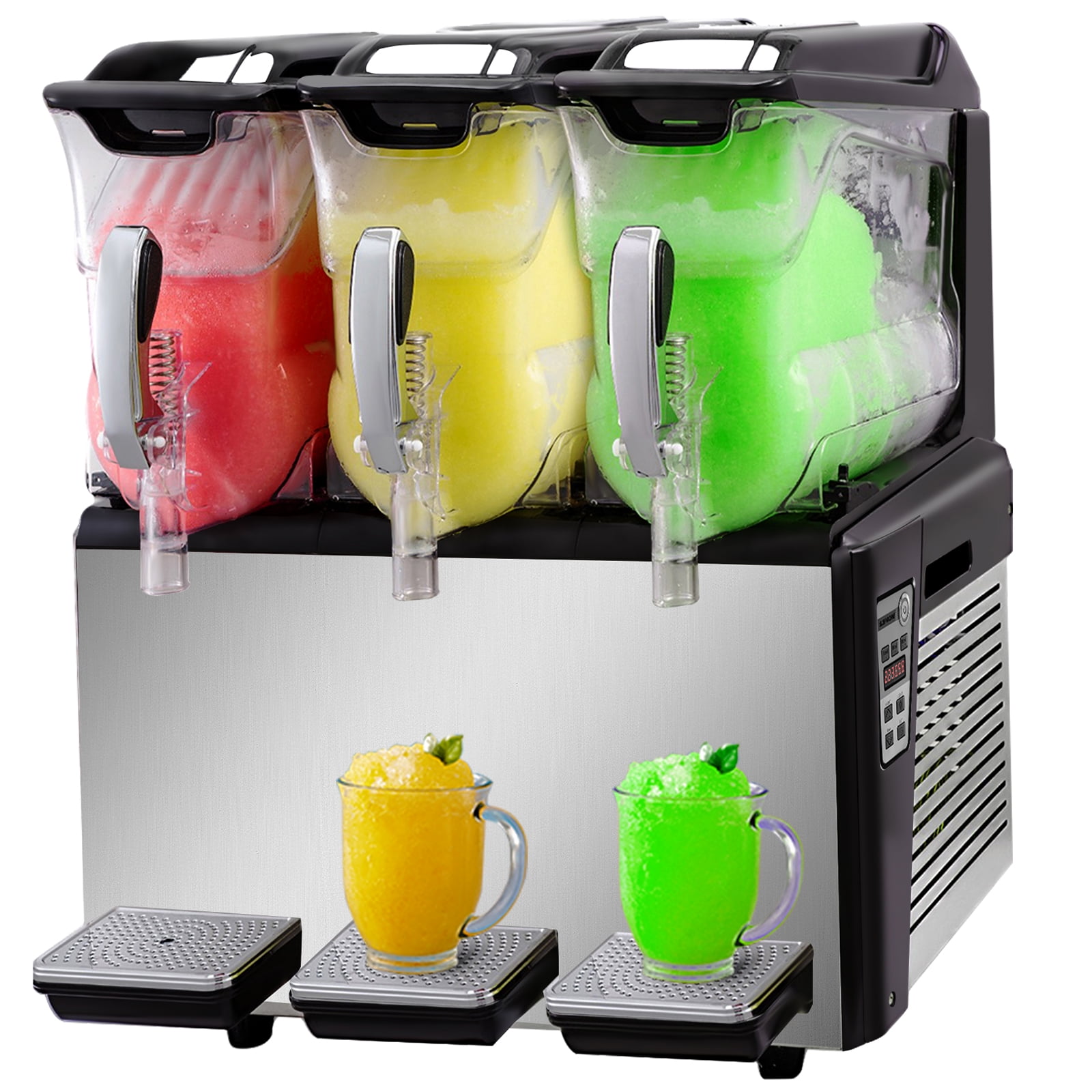 BENTISM Slushy Machine 3x10L Triple-Bowl Full Size Slush Frozen Drink ...