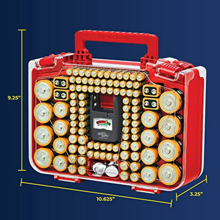 Smart Battery Daddy, Battery Storage System with Built in Battery Tester to  Organize 150 Batteries 