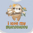 thumbnail image 4 of Inktastic Sloth I Love My Granddaddy Boys or Girls Baby Bib, 4 of 4