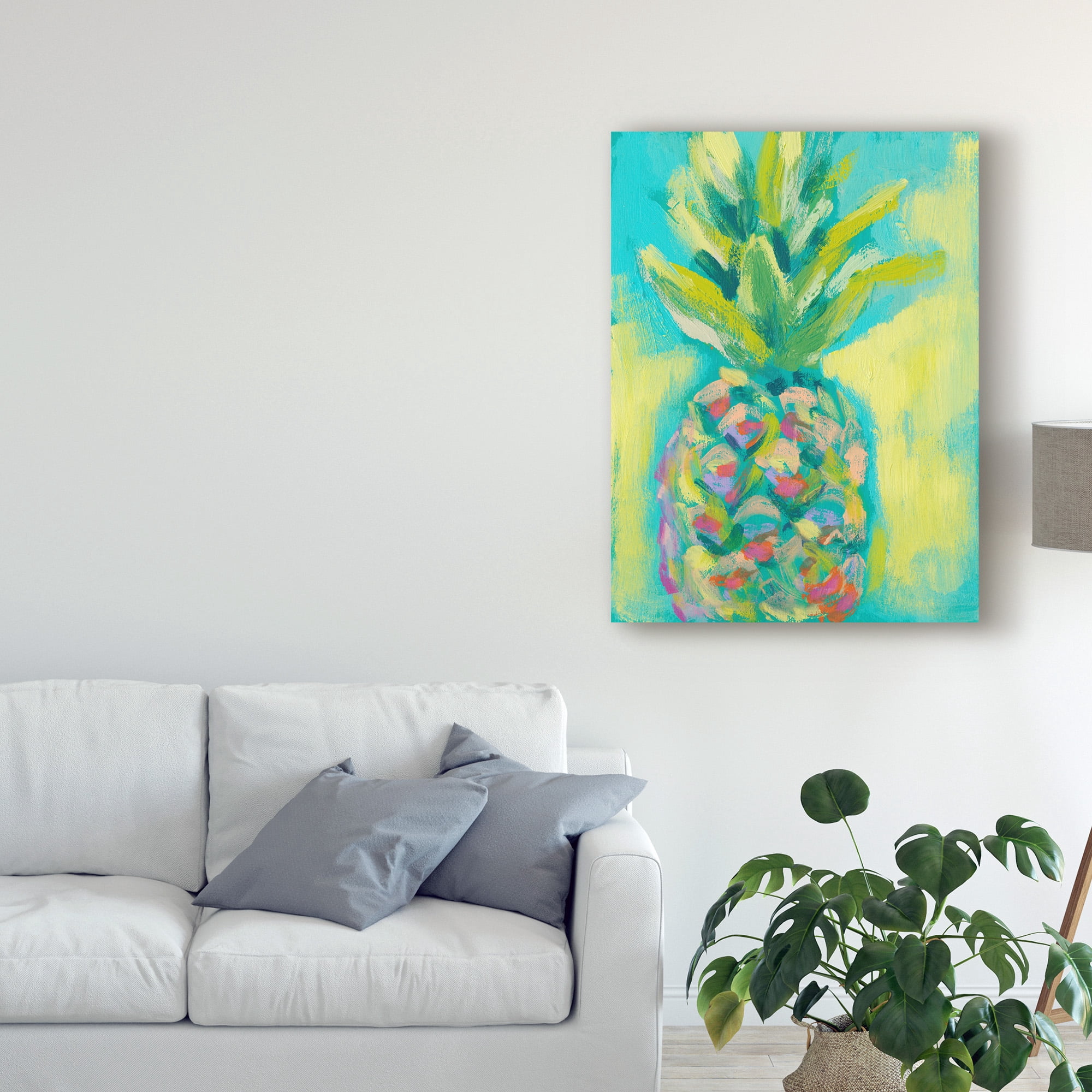 Trademark Fine Art 'Vibrant Pineapple II' Canvas Art by Jennifer Goldberger