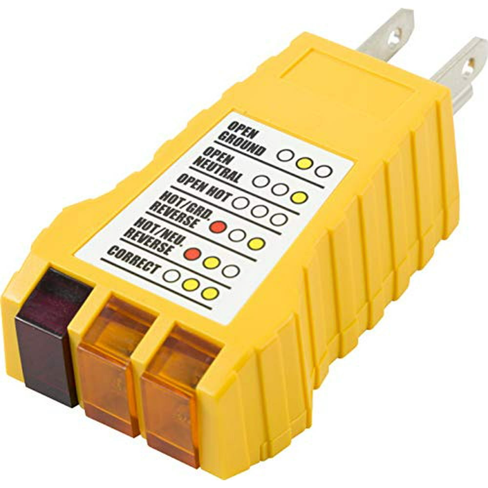 Power Gear 3 Wire Receptacle Tester, Outlet Tester, 6 Visual Power Gear 3 Wire Receptacle Tester, Outlet Tester, 6 Visual