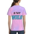 thumbnail image 2 of Ben Azelart Stay Wild Kids T-Shirt 3d Printed Graphic T-Shirts Boys And Girls Short Sleeve Shirts For Youth Kids X-Small, 2 of 7