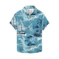 thumbnail image 5 of HaoXianJian Fashion Hawaiian Shirt for Men Palmshadow Beach Shirts Tropical Vacation Shirts Casual Summer Beach Shirts for Men Hawaii Party, 5 of 5