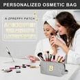 thumbnail image 6 of DAKIMOE Makeup Bag Cosmetic Bags Organizer Personalized Initial Travel Essentials Toiletry Bag for Birthday Christmas Girlfriend Teacher Valentines Day Gifts, 6 of 9
