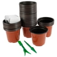 thumbnail image 2 of Niyofa 50/100Pcs Plastic Seedlings Plants Nursery Pots with 50/100Pcs Waterproof Plastic Plant Tags and 2Pcs/Set Transplanting Digging Mini Tools, 2 of 10