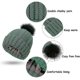 thumbnail image 3 of Winter Beanie Hats For Women Chunky Fleece Faux Fur Pom Pom Bobble Hat Womens, 3 of 5
