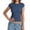 Navy, variant on Gunia Womens Cap Sleeve T-Shirts Ribbed Knit T Shirt Short Sleeve Crew Neck Slim Fit Basic Top Soft Stretch Casual Tee Shirt T-Shirts For Women White L