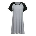 thumbnail image 3 of iOPQO Maternity Dress Women Maternity Dress Nursing Baby Nightgown Breastfeeding Nightshirt Sleepwear Plus Size Dress For Women Casual Dresses For Women Grey M, 3 of 9