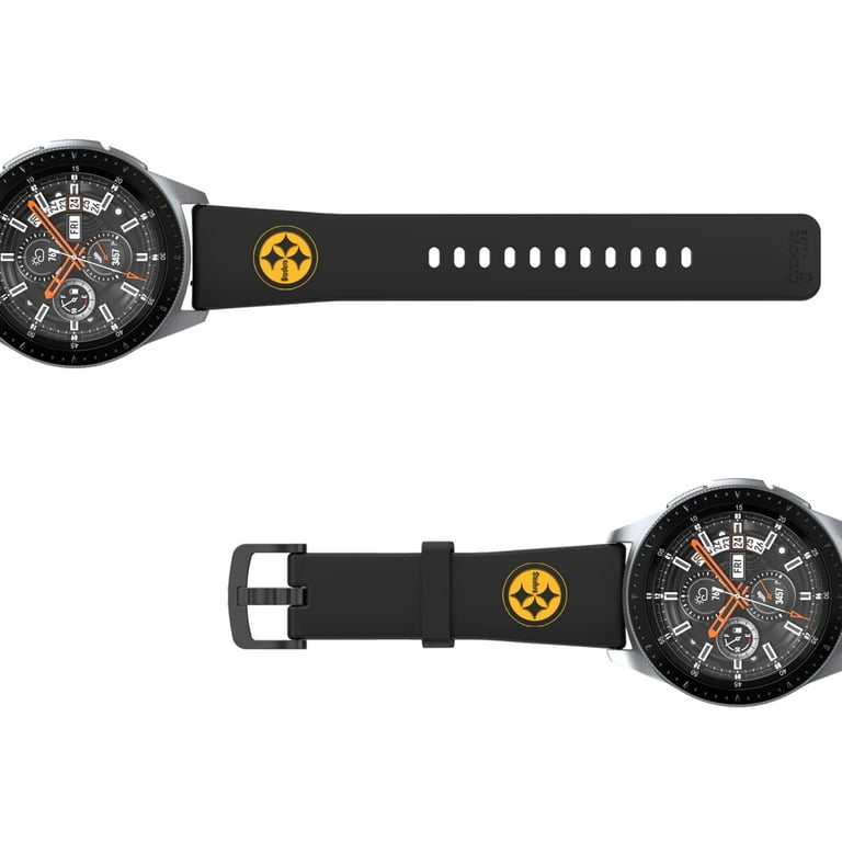 Groove Life Black Pittsburgh Steelers Samsung 22mm Long Watch Band OSFA Walmart