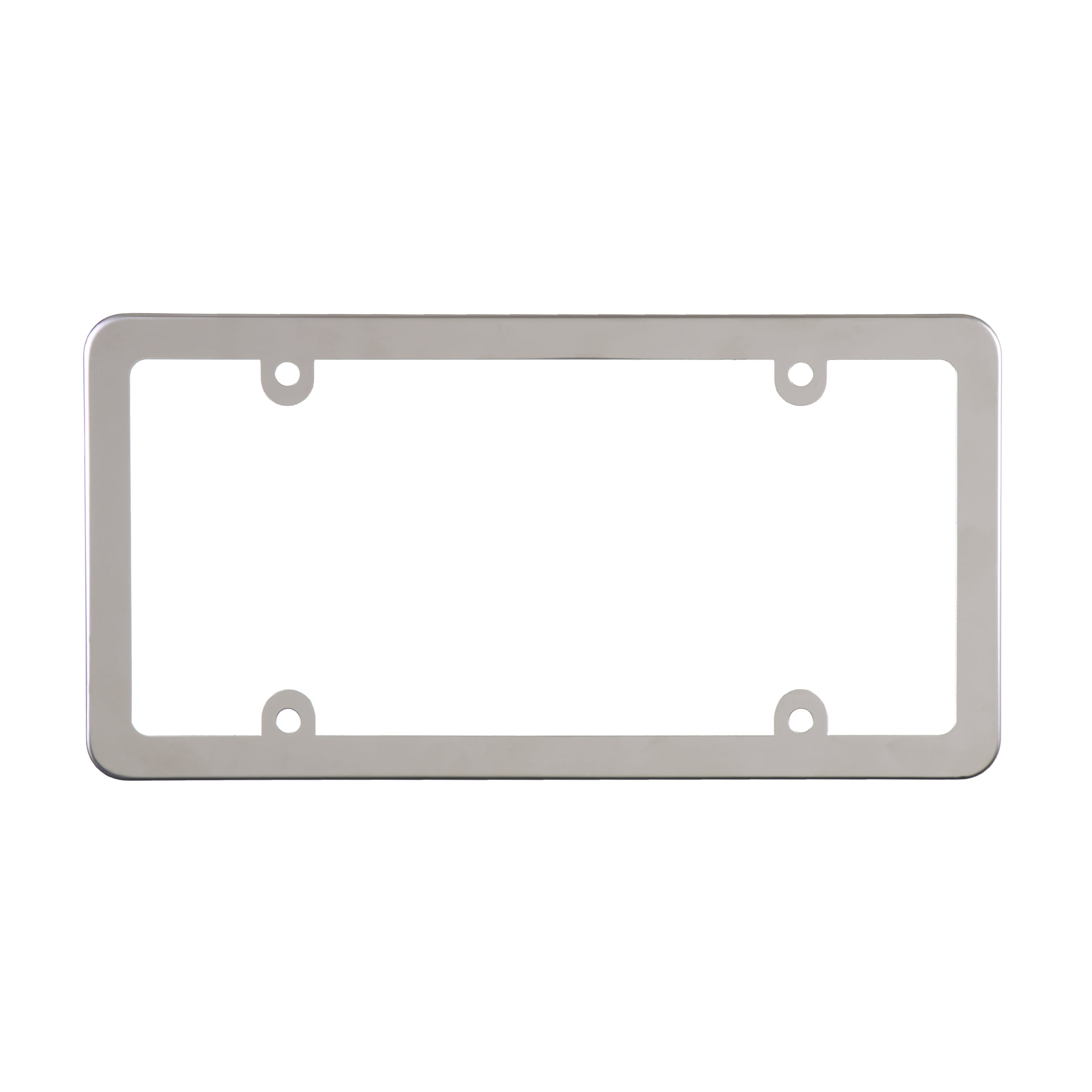 Auto Drive Stainless Steel Automotive License Plate Frame, 92017W
