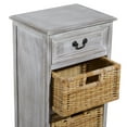 thumbnail image 6 of DecMode 16" x 36" Gray Wood Traditional Storage Unit, 6 of 11