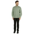 thumbnail image 2 of Bestman Solid Long Sleeve Shirt For Mens Front Double Button Placket Chinese Collar Shirt, 2 of 7
