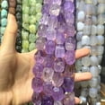 thumbnail image 4 of 1 strand natural crystal faceted semi-precious gemstone beads – rough cut loose beads for DIY jewelry making, bracelet & necklace supplies, 4 of 5