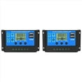 thumbnail image 1 of 2X Controlador de Carga Solar 100A, Regulador Inteligente de BateríA de Panel Solar con Puerto USB Dual, Controlador MultifuncióN, 1 of 8