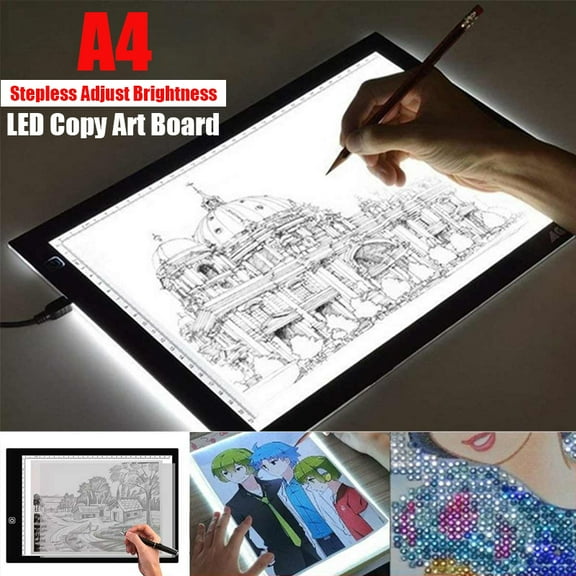 BASSTOP LED Drawing Board,LED Tracing Light Cpy Board,Led Drawing Boad,A4 Portable Adjustable USB Powered Artcraft LED Trace Light Pad for Tattoo Drawing, Streaming, Sketching, Animation