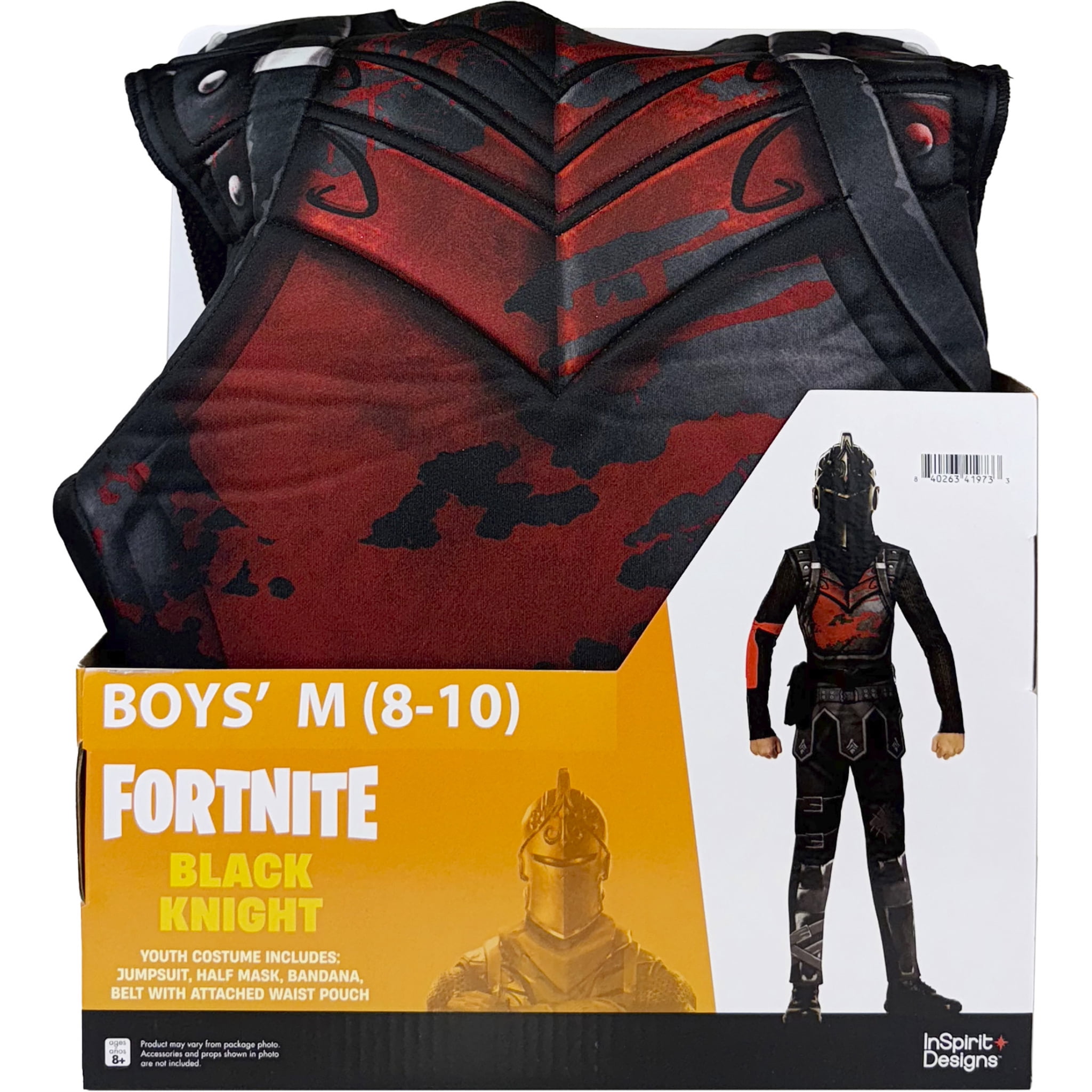 Fortnite Black Knight Halloween Costume for Children, 5-Piece, Boys' Size M (8), by InSpirit Designs