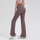 thumbnail image 4 of Pincandy Women's Solid Color High Waist Elastic Waist Yoga Pants, Flared Hem, Casual & Fitness Activities, 4 of 5