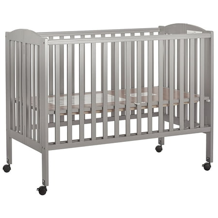 Dream On Me Folding Full Size Crib Steel Grey Walmart Com
