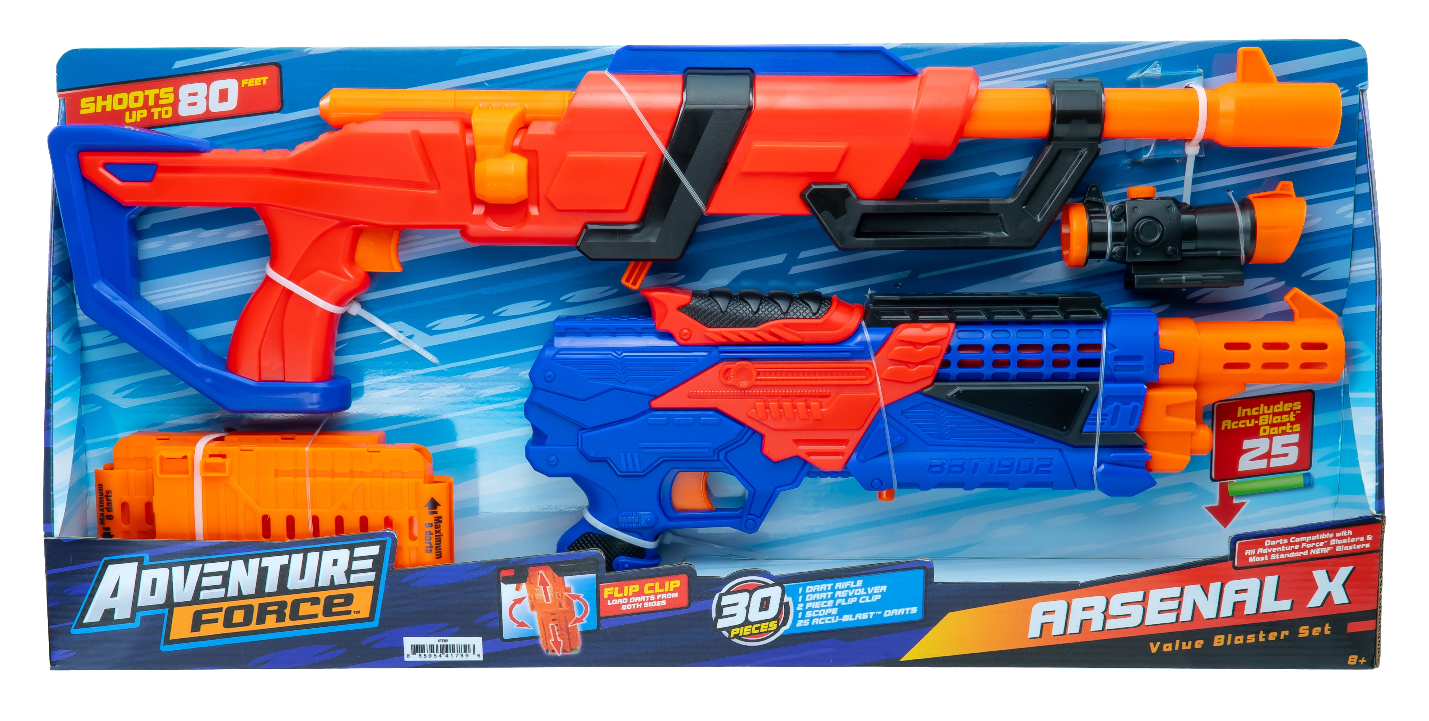 Adventure Force Dart Blaster Set with Bolt-Action Rifle, Revolver